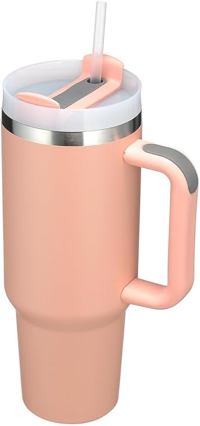 Insulated Stainless 40oz Steel Tumbler with Straw | Reusable, Leak-Proof Travel Mug for Home, Office, College, School, Gym & Outdoor Use