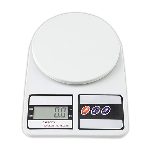 Digital Kitchen Weighing Scale 10Kg – LCD Display, 1-Year Warranty, Precision Weight Machine for Cooking, Baking, Diet, Shop & Home Use