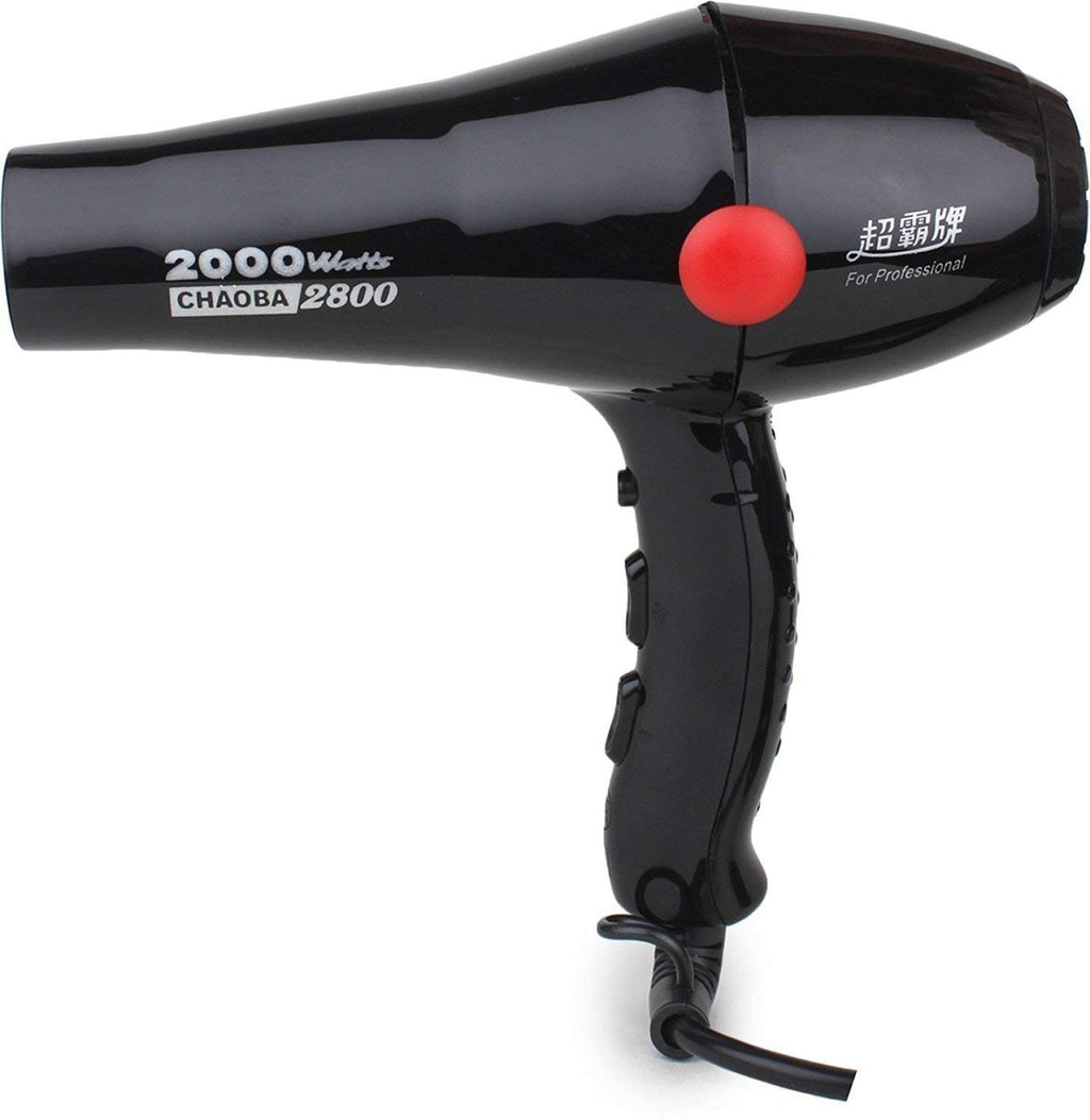 Professional 2000 W High-Torque Hair Dryer for Women & Men – Salon, Parlour & Home Use | Ionic Conditioning | 3 Heat & 2 Speed Settings | Cold Shot | Foldable Handle | Ergonomic Design with Heat Shielding Technology (Black)