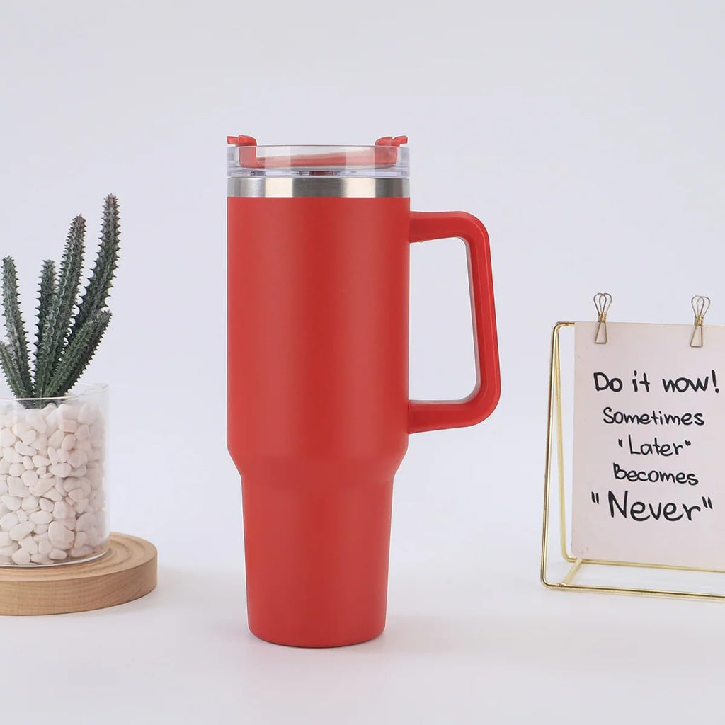 Insulated Stainless 40oz Steel Tumbler with Straw | Reusable, Leak-Proof Travel Mug for Home, Office, College, School, Gym & Outdoor Use