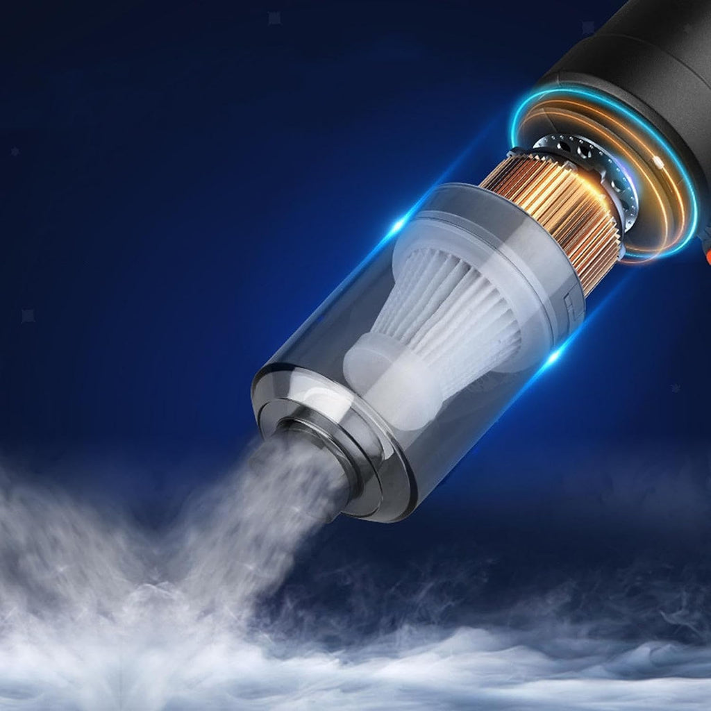 3 in 1 Portable Car Vacuum Cleaner with Blower | USB Rechargeable Wireless Handheld Vacuum for Car, Home, Office, Shops, Traveling & Camping | Reusable, Portable, Rechargeable (3 in 1 Vacuum)