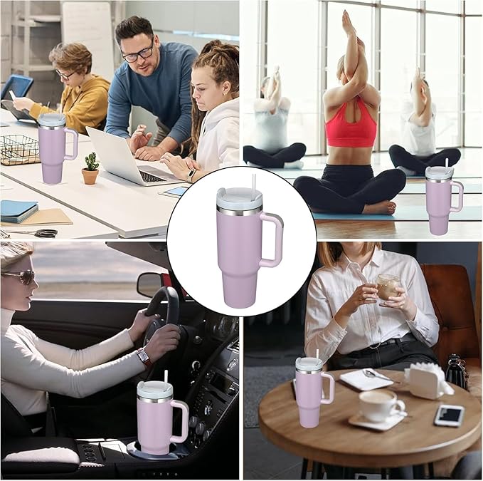Insulated Stainless 40oz Steel Tumbler with Straw | Reusable, Leak-Proof Travel Mug for Home, Office, College, School, Gym & Outdoor Use