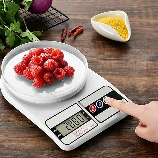 Digital Kitchen Weighing Scale 10Kg – LCD Display, 1-Year Warranty, Precision Weight Machine for Cooking, Baking, Diet, Shop & Home Use