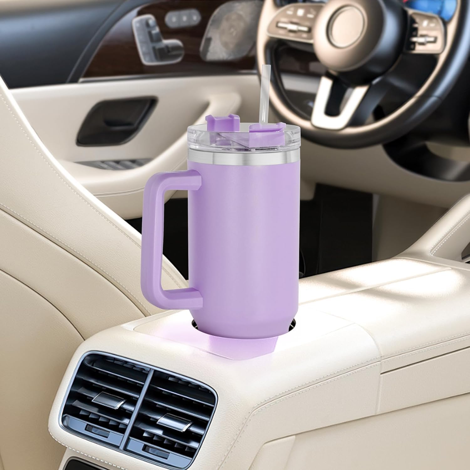 Insulated Stainless 40oz Steel Tumbler with Straw | Reusable, Leak-Proof Travel Mug for Home, Office, College, School, Gym & Outdoor Use