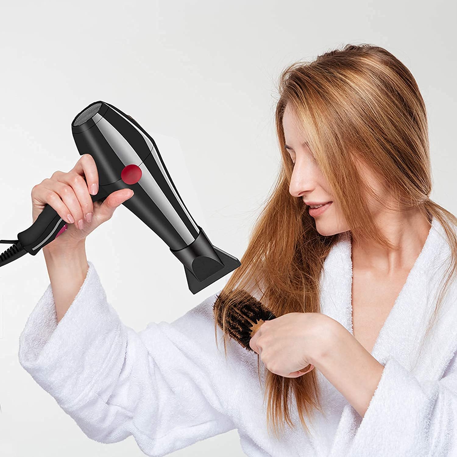 Professional 2000 W High-Torque Hair Dryer for Women & Men – Salon, Parlour & Home Use | Ionic Conditioning | 3 Heat & 2 Speed Settings | Cold Shot | Foldable Handle | Ergonomic Design with Heat Shielding Technology (Black)