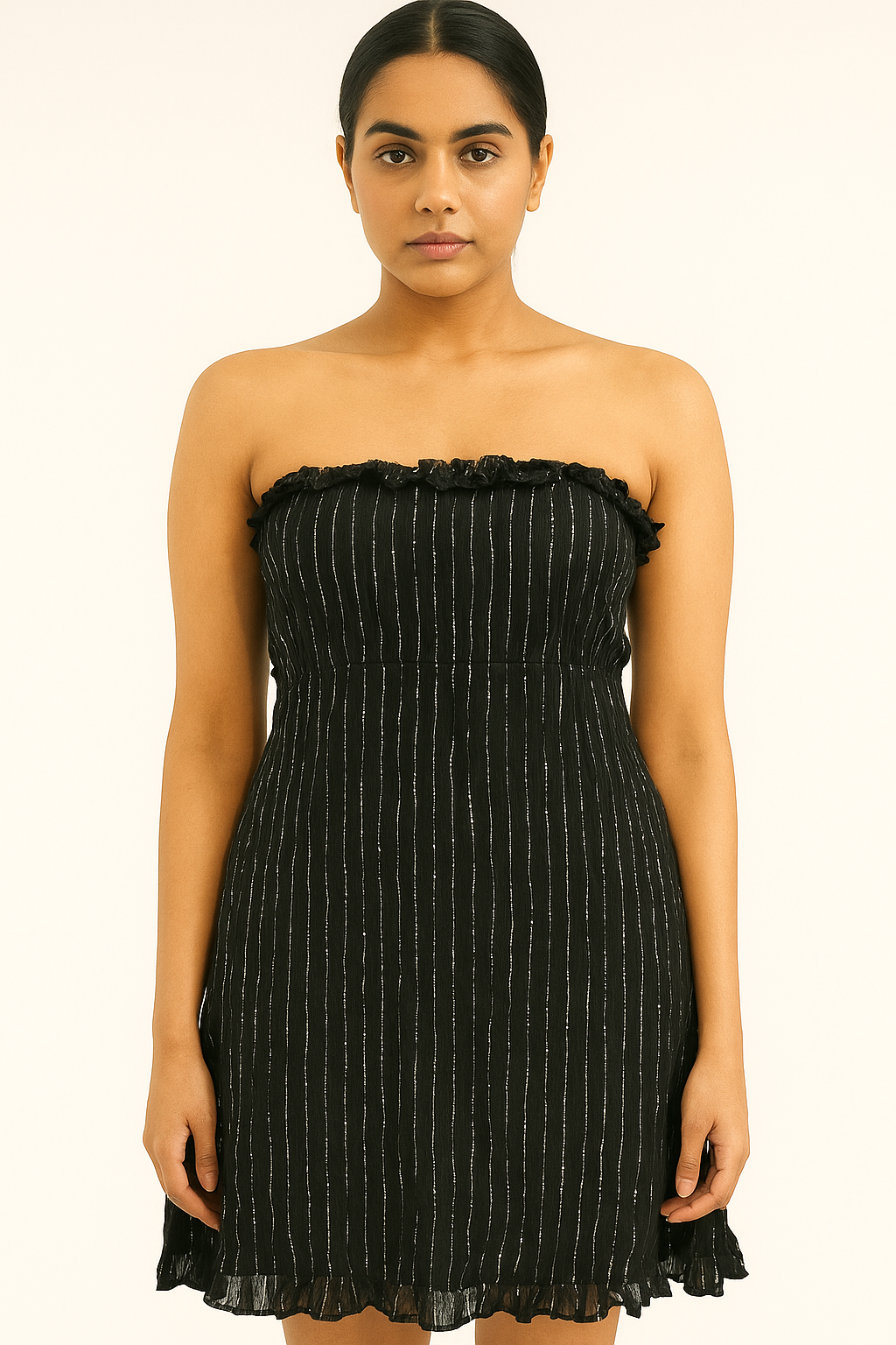 Women’s Satin Halter Neck Printed Knee Length Dress | Elegant Back-Tie Evening Gown for Party, Cocktail & Formal Wear