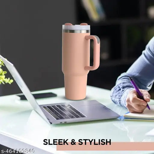 Insulated Stainless 40oz Steel Tumbler with Straw | Reusable, Leak-Proof Travel Mug for Home, Office, College, School, Gym & Outdoor Use