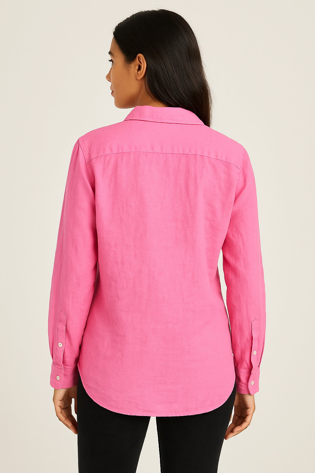 Classic Bright Pink Button-Down Shirt