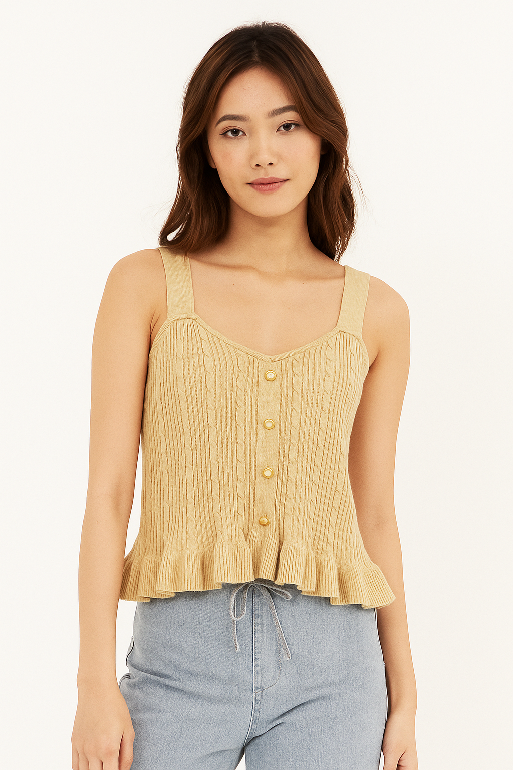 Women’s Multicolor Striped Spaghetti Strap Cami Top with Crisscross Back