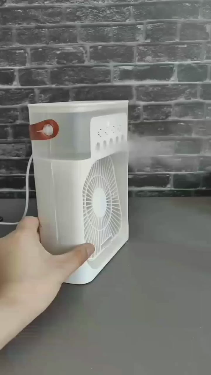 Portable Mini Cooler Rechargeable Air Conditioner Water Cooler Small AC for Office,Shops,Home,Kitchen Cooling, Summer Fan USB Compatible 3 Fast Speed (Multicolour)