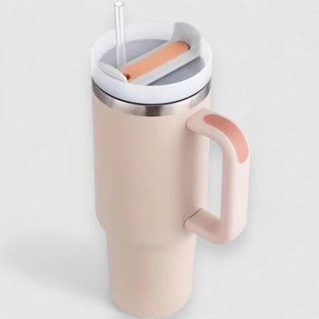 Insulated Stainless 40oz Steel Tumbler with Straw | Reusable, Leak-Proof Travel Mug for Home, Office, College, School, Gym & Outdoor Use