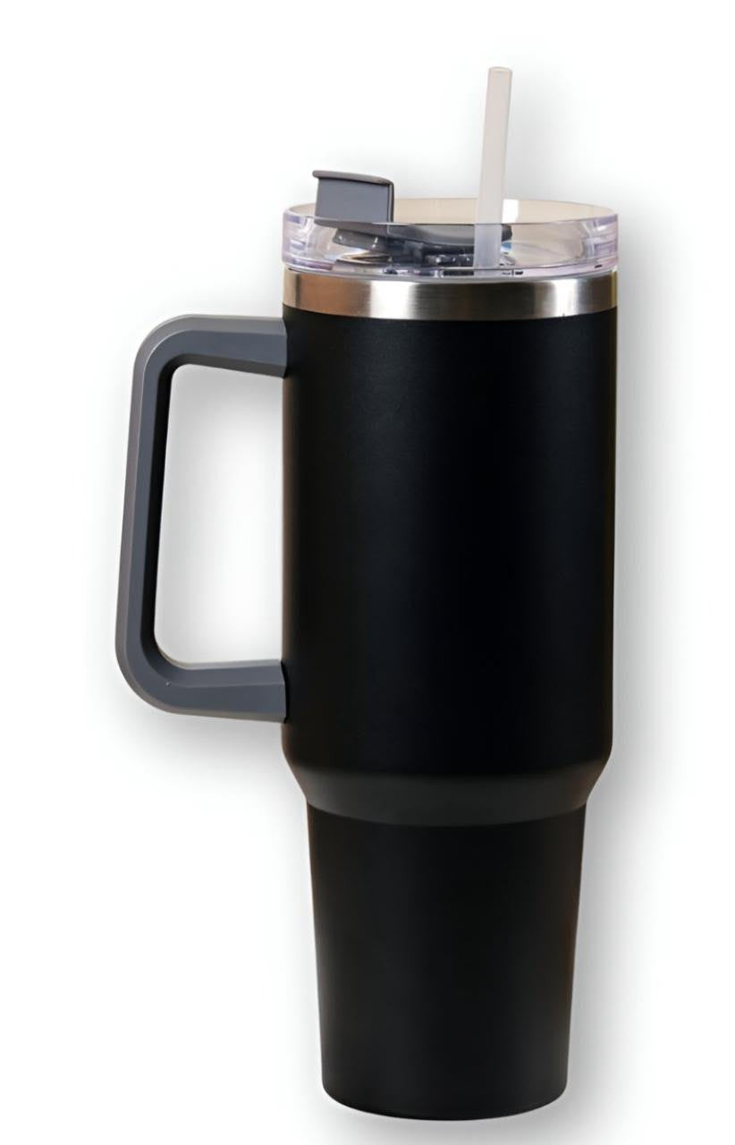 Insulated Stainless 40oz Steel Tumbler with Straw | Reusable, Leak-Proof Travel Mug for Home, Office, College, School, Gym & Outdoor Use